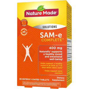 Sam-E Complete 400 Mg Tablets, 36 Count Value Size, Supports a Healthy Mood & Joint Comfort