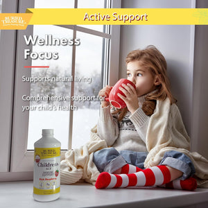 Buried Treasure Children’S ACF Liquid Immune Support for Kids – Elderberry, Echinacea & Botanicals – Raspberry Flavor – 16 Oz – Sugar Free