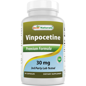 Best Naturals Vinpocetine 30 Mg, 90 Capsules, Cognitive Health - Non-Gmo, Gluten Free