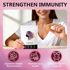 Feminine Balance Gummies, Premium Feminine Balance Gummies, Vegan Hawaiian Pineapple, Vaginal Health Support, Gluten-Free, 60 Gummies (1)