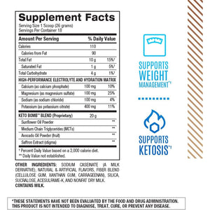 BPI Sports Keto Bomb - Promotes Energy, Hydration and Fat Loss - MCT and Electrolytes - Sugar-Free with Calcium - French Vanilla Latte, 18 Servings