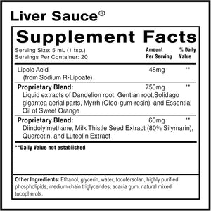 Quicksilver Scientific Liver Sauce - Liposomal Liver Detox with DIM, Quercetin, Lipoic Acid, Milk Thistle and Dandelion Root Supplement - Supports Bile & Toxin Momentum (100 Ml / 3.38 Oz)