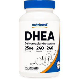 Nutricost DHEA 25Mg, 240 Capsules - Gluten Free, Soy Free, Non-Gmo, Supplement
