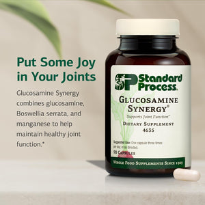 Standard Process Glucosamine Synergy - Joint Health Support Supplement - Support Connective Tissue with Glucosamine & Boswellia Serrata - Whole Food-Based Supplement with Manganese - 90 Capsules