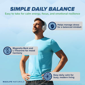 Chill Pill Happy Pills Mood Support Supplement for Women & Men with Magnolia Bark 60 Capsules, DHH-B Dihydrohonokiol-B Calm Pills, Minerals and Chill Formula for Relaxation & Balance, Made in USA