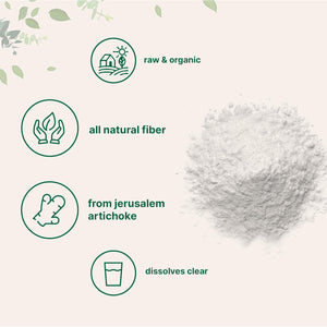 Micro Ingredients Organic Inulin FOS Fiber Powder, 2.2 Lbs | Quick Water-Soluble Prebiotic | Natural Fiber for Smoothies & Drinks | Vegan Friendly, Dissolves Clear