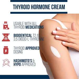 Dr. Westin Childs T2 Cream - T2 Thyroid Support for Women & Men with Bioidentical 3,5 Diiodo-L-Thyronine in Lotion Form for Hormone Balance in Hypothyroidism, Hashimoto'S, Thyroidectomy & Rai, 60 Ct