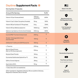 STASIS Daytime Stimulant Support Supplement for Adults with Shoden Ashwagandha, Coq10, Saffron & L Theanine, Daily Energy & Focus Capsules, No Crash, No Brain Fog, Vegan, 25 Servings, Complete Kit