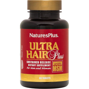 Naturesplus Ultra Hair plus - 60 Sustained Release Tablets - Nutritional Support for Healthy Hair Structure - Gluten Free - 30 Servings