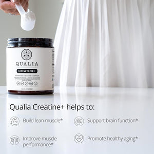 Qualia Creatine | Advanced Creatine Complex | 2 Sources + Magnesium | Optimized Absorption | Muscle Performance, Brain Function, & Healthy Aging (30 Servings)