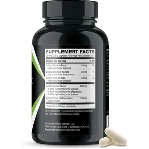 Keto BHB Exogenous Ketones Supplement - BHB Science Keto Diet Pills with Patented Gobhb and Caffeine for Natural Energy Focus Body Sculpting & Ketosis Support - Vegetarian & Non-Gmo (1 Month Supply)