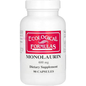 Ecological Formulas Monolaurin 600 Mg, Creamy White,Capsule, 90 Count (MONOL-600-90)