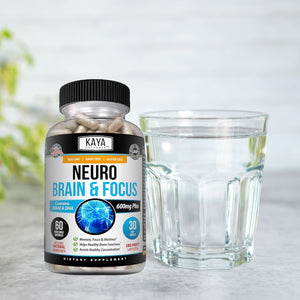Kaya Naturals - Neuro Brain for Memory & Focus - Nootropic Energy Capsule - Nootropic Brain Support Supplement - Focus & Concentration & Learning Accuracy - Cognitive Function - 60 Count