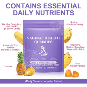 Premium Feminine Balance Gummies,Vital Vaginal Probiotics Source Feminine Gummies,Pineapple Flavor for Women Ph,For Women of All Ages - Probiotics for Digestion, Gut Health, Immune Support