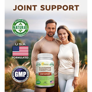 Asquared Nutrition Glucosamine Chondroitin Turmeric MSM Boswellia - 120 Capsules - Joint Support Supplement - Joint Support Relief Pills for Health - Natural Supplement for Back, Knee & Hands