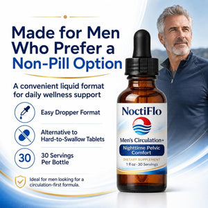 Noctiflo Prostate Support Drops –Nighttime Pelvic Comfort Liquid Supplement, 1 Fl Oz, 30 Servings, Easy-To-Use Dropper