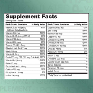 KIRKLAND Signature Adult 50+ Multi Vitamins & Minerals, 400 Tablets (2 Pack)