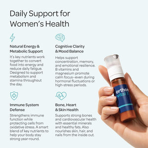 Orthomol Vital F – Daily Multivitamin for Women, Vitamins A, B, C, D, E, K, Folic Acid, Magnesium & Omega-3, Supports Energy, Vitality, & Immune Health, 30-Day Supply, Liquid + Capsule Supplement