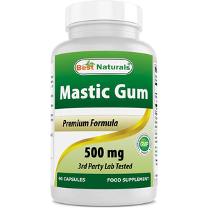 Best Naturals Mastic Gum 500 Mg 60 Capsules