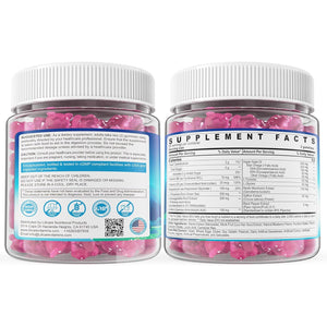L Theanine Calm Gummies 500Mg, Sugar-Free Liposomal L-Theanine Supplement, W/Safforn, Magnesium Glycinate, GABA, Ashwagandha, Algae Omega-3, Vitamin D3 B12, for Brain Calm, Relax, Mood, Zzz, 120Cts
