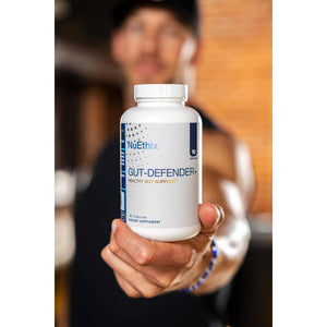 Nuethix Formulations Gut Defender+ Microbiome Balance Dietary Supplement, 180 Capsules, 90 Servings