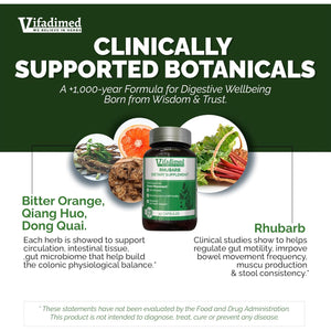 Rhubarb,Gut Motility Activator for Bowel Movement & Constipation Relief,Regularity,Bloating & Gas Relief,Mucus Production Assist,Lining & Microbiome Support, 45 Capsules