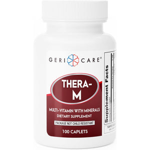 Gericare Thera M Multivitamin Caplets, Blend of Vitamins and Minerals to Ensure Maximum Nutritional Support Antioxidant Protection Supplement, 100 Count (Pack of 1)