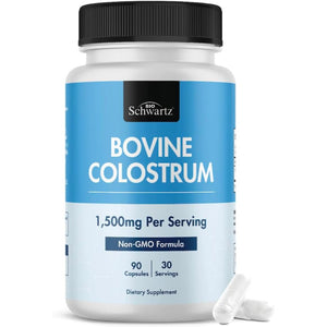 Colostrum Supplement Extra Strength 1500Mg per Serving - Grass Fed Colostrum Capsules from Bovine First Milking, Supports Gut Health and Immunity for Women and Men - Non-Gmo, Gluten Free, 90 Count