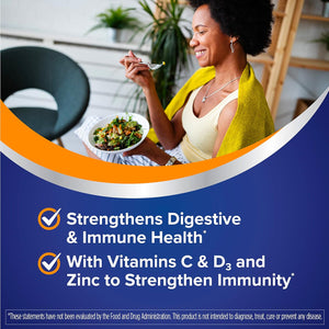 Florastor Advanced Immunity Boost Daily Probiotic & Immune Support Supplement for Women and Men, Saccharomyces Boulardii CNCM I-745 plus Zinc, Vitamin C & D3 (30 Capsules)
