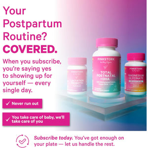Pink Stork Lactation Probiotic - 30 Billion Cfus Multi Strain Postnatal Probiotics for Breastfeeding Women - Support Breast Milk & Gut Health, Postpartum Essentials, 30 Capsules