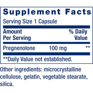 Life Extension Pregnenolone - Hormone Balance Supplement for Healthy Hormone Levels, 100 Mg - Hormone Balance, Memory, Focus, Cognitive Health - Gluten-Free, Non-Gmo, 100 Capsules
