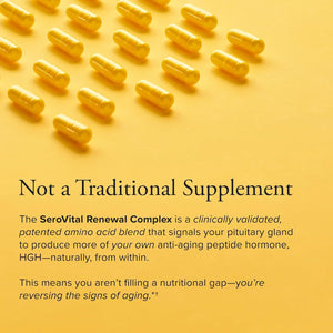 Serovital Renewal Complex - anti Aging Supplements - Amino Acids - Peptides - Improved Energy and Immunity, Better Deeper Sleep, 30-Day Supply