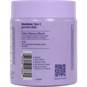 Her Own Debloat Gummy, Bloating and Gas Relief, Helps Reduce Water Retention, Supports Energy, with Apple Cider Vinegar and Dandelion, Gluten and Soy Free, Vegan, 60 Gummies, 60 Servings