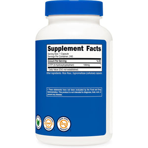 Nutricost 5-HTP 100Mg, 240 Vegetarian Capsules (5-Hydroxytryptophan) - Non-Gmo & Gluten Free