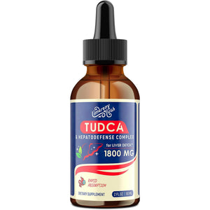 TUDCA Liver Support Drops 1800Mg - Powerful Liver Supplement with Bile Salts, NAC, Schisandra and Dandelion, Liver Detox & Repair - Fast-Absorbing, Sugar-Free, Alcohol-Free – 2 Fl.Oz