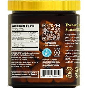 Complete Gut Health by Beekeeper'S Naturals, 3-In-1 Prebiotic, Postbiotic, Probiotics for Digestive Health & Bloating Relief for Women & Men, Propolis Powered, Gluten-Free Vegan Capsules, 60Ct