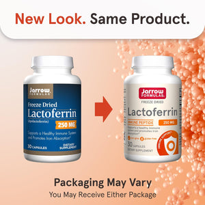 Jarrow Formulas Lactoferrin Supplements 250 Mg - Immune-Supporting Glycoprotein for Healthy Immune System Support & Iron Absorption - Freeze Dried, Gluten Free, Non-Gmo - 30 Capsules (Servings)