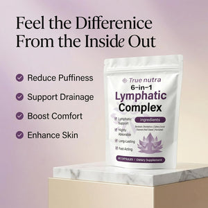 True Nutra Lymphatic Complex,True Nutra Lymphatic Complex 6 in 1,Vegan · Non-Gmo.60 Soft Capsules (1Pcs)