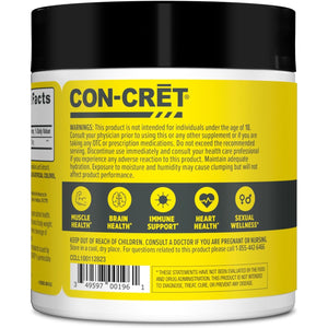 CON-CRET Creatine Hcl Powder | Muscle, Cognitive, Cellular Energy Support | No Bloating or Cramps | USA Made & NSF Certified | Unflavored (100 Serving)