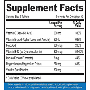 Natural for Natural Itching, Crawling, Tingling and Agitated Leg with Iron, Magnesium, and Valerian Root (60 Tablets)…
