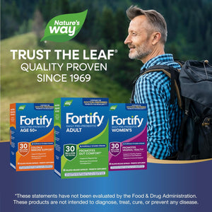 Nature'S Way Fortify Daily Pre+Probiotic Adult 30 Billion, Probiotics for Immune and Digestive Health Support*, 30 Billion Live Cultures, 30 Capsules
