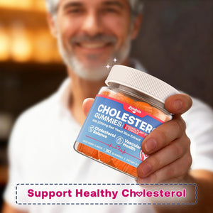 Cholesterol Lowering Supplements Gummies, Cholesterol Gummies with Plant Sterols & Stanols, Red Yeast Rice, Lower Cholesterol Naturally – Vegan, Non-Gmo, Mixed Berry Flavor, 90Ct