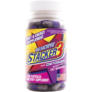 Stacker 3 Metabolizing Fat Burner with Chitosan, Capsules, 100Count Bottle