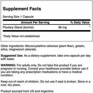 Swanson Raw Pituitary Glandular 80 Milligrams 60 Capsules