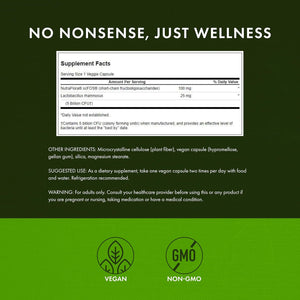 Swanson Lactobacillus Rhamnosus with FOS - 5 Billion CFU - Digestive Health Support with Fructooligosaccharides - Probiotic Support for Gastrointestinal Health* - Vegan - 60 Veggie Caps