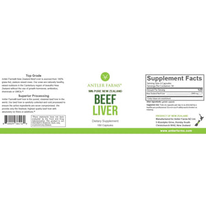 Antler Farms – 100% Pure New Zealand Beef Liver, 180 Capsules – Grass Fed, Cold Processed, Rbgh Free, No Fillers or Additives