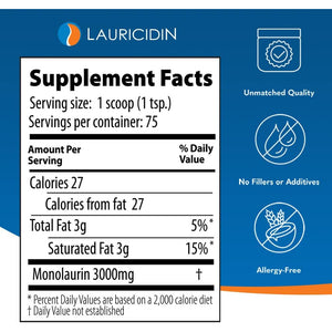Lauricidin- the Original Monolaurin Supplement- 3000Mg per Serving- 227G per Jar (Essential Immune Support and Gut Health)
