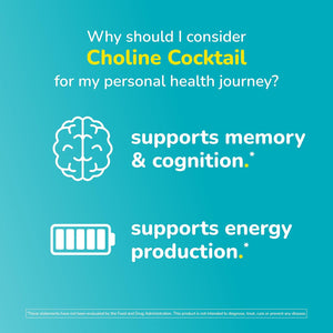 Twinlab Choline Cocktail - Brain Health Support - Energy Supplement for Men & Women - 13.33 Oz