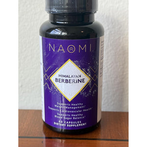 NAOMI Himalayan Berberine 500Mg - Supports Healthy Metabolic Function & Balanced Lipid Profile - Patented HIMABERB®, 97% Pure Berberine Hcl, Supports Healthy Energy, 60 Capsules, 1-Month Supply