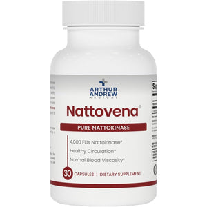 Arthur Andrew Medical - Nattovena, Pure Nattokinase, Circulatory and Heart Health, Vegan, Non-Gmo, 30 Capsules